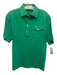 Criquet Size S Green Cotton Solid Polo Men's Short Sleeve Green / S