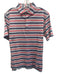 Peter Millar Size S Navy & Red Cotton Stripe Polo Men's Short Sleeve Navy & Red / S