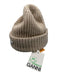 Ganni Beige Wool & Polyamide Rib Knit cuff Beanie Hat Beige / One Size