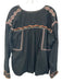 Isabel Etoile Marant Size 42 Black, Red, Yellow Cotton Long Sleeve Top Black, Red, Yellow / 42
