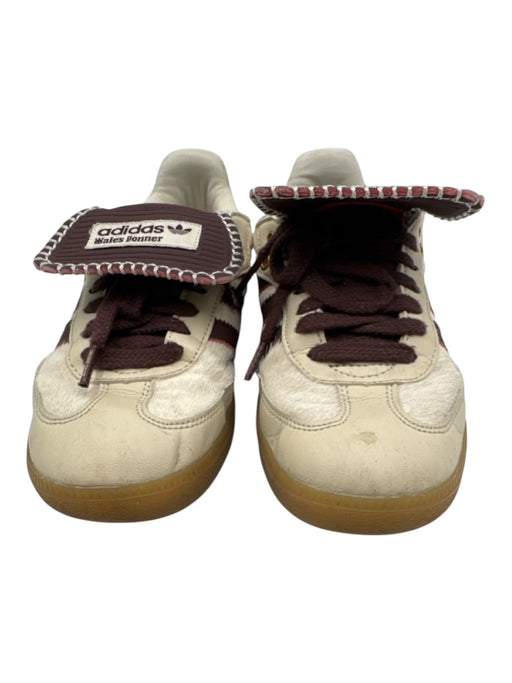 Adidas Shoe Size 7 Beige & Brown Ponyhair 3 Stripe Blanket Stitch Sneakers Beige & Brown / 7