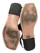 Roger Vivier Shoe Size 38 Black Leather Rhinestone Buckle Square Toe Sandals Black / 38