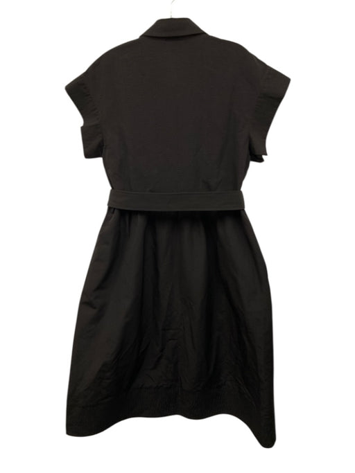 Tuckernuck Size XL Black Polyester Blend Cap Sleeve Wood Grain Pockets Dress Black / XL