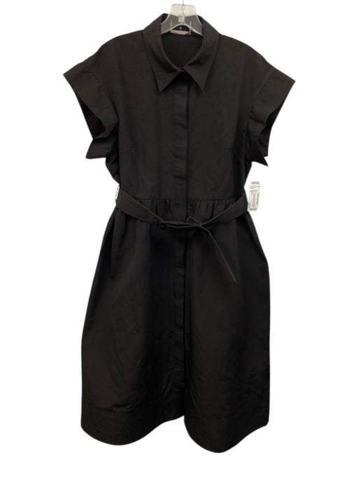 Tuckernuck Size XL Black Polyester Blend Cap Sleeve Wood Grain Pockets Dress Black / XL