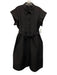 Tuckernuck Size XL Black Polyester Blend Cap Sleeve Wood Grain Pockets Dress Black / XL