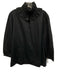 Tuckernuck Size XL Black Cotton Blend Long puff sleeve V Neck Ruffle collar Top Black / XL