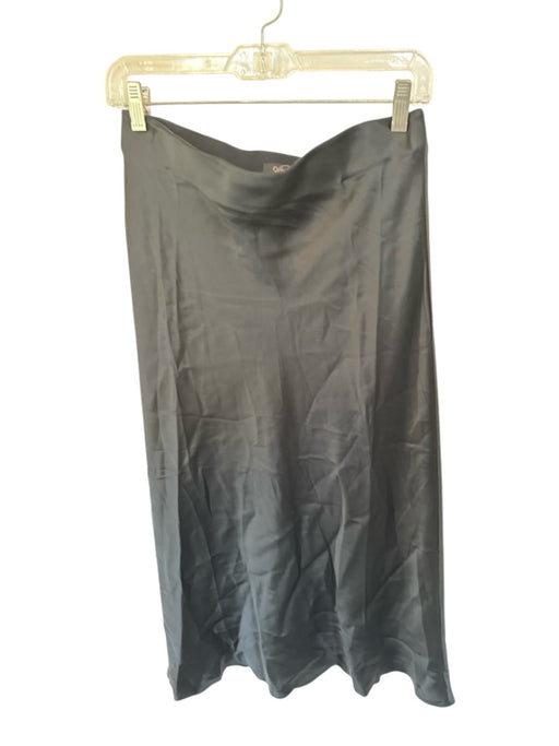 Quince Size M Black Silk Elastic Waist Midi Skirt Black / M