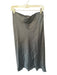 Quince Size M Black Silk Elastic Waist Midi Skirt Black / M