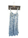 Hutch Size MP White & Blue Polyester Sleeveless Flowers Maxi Smocked Back Dress White & Blue / MP
