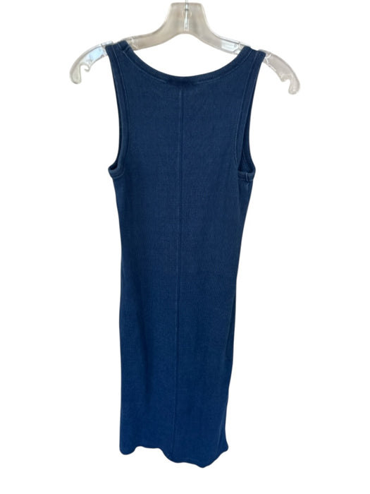 Gap Size MP Navy Cotton Sleeveless Ribbed Maxi Dress Navy / MP