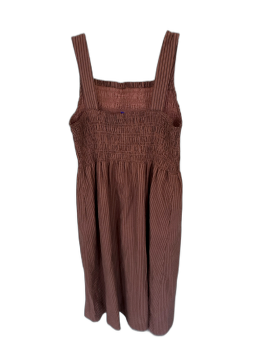 Everlane Size M Brown & Black Cotton Sleeveless smocked Striped Low Back Dress Brown & Black / M