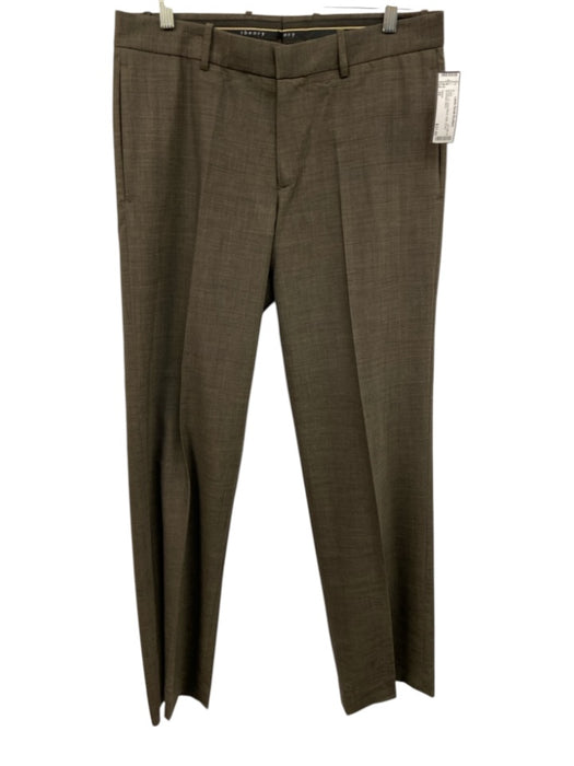 Theory Size 32 Brown Linen Blend Solid Dress Men's Pants Brown / 32