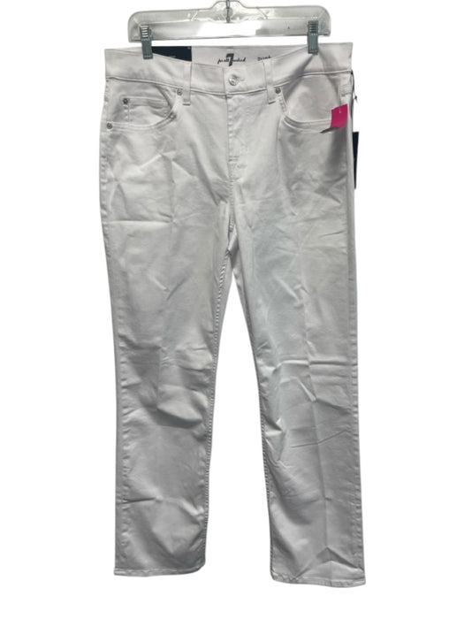 7 For All Mankind NWT Size 34 White Cotton Blend Solid Jean Men's Pants White / 34