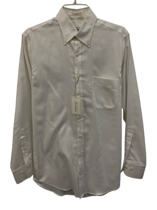 Peter Millar NWT Size S White Cotton Micro Button Up Men's Long Sleeve Shirt White / S