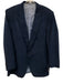 Halston Blue Cotton Blend Solid Patch Pocket 2 Button Men's Blazer Blue / Est 42