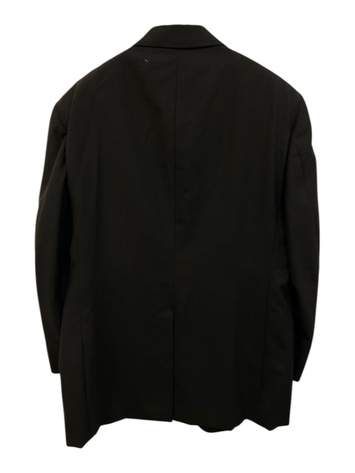 H Stockton Black Wool Blend Solid Tuxedo Men's Suit Black / 44