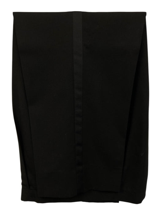 H Stockton Black Wool Blend Solid Tuxedo Men's Suit Black / 44