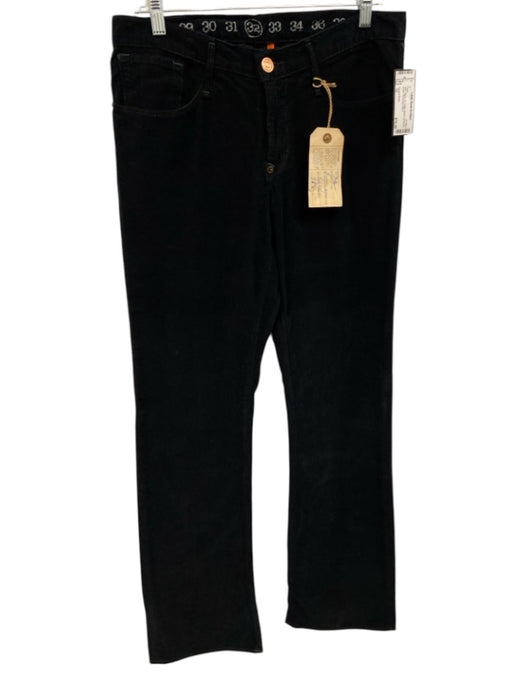 Earnest Sewn NWT Size 32 Black Cotton Blend Cordouroy Khakis Men's Pants Black / 32