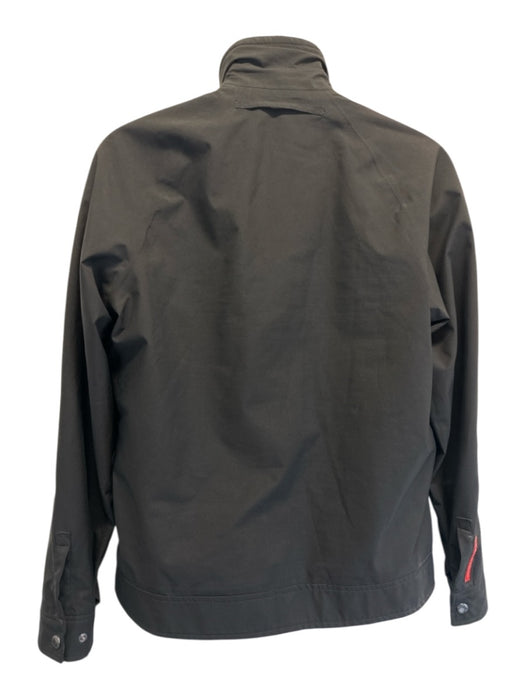 Prada Size 48 Black Synthetic Solid Technical Men's Jacket Black / 48