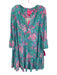 Lilly Pulitzer Size 14 Blue, Pink, Green Polyester Long Sleeve Aquatic Dress Blue, Pink, Green / 14