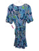 Lilly Pulitzer Size XL Blue, Pink, Green Rayon & Elastane Aquatic Wrap Dress Blue, Pink, Green / XL
