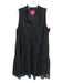 Lilly Pulitzer Size XL Black Polyester Sleeveless Ruffle mock neck eyelet Dress Black / XL