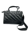 Kurt Geiger Black Leather Quilted Zip Top Top Handles Crossbody & Hand Bag Black / S