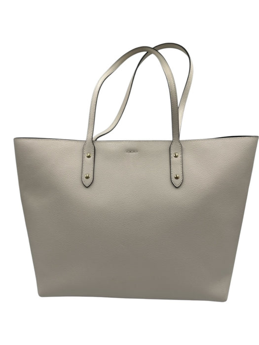 Coach Cream White Pebble Leather Gold hardware Top Handle Magnetic Close Bag Cream White / M/L