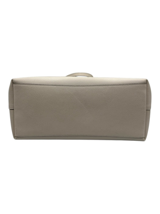 Coach Cream White Pebble Leather Gold hardware Top Handle Magnetic Close Bag Cream White / M/L