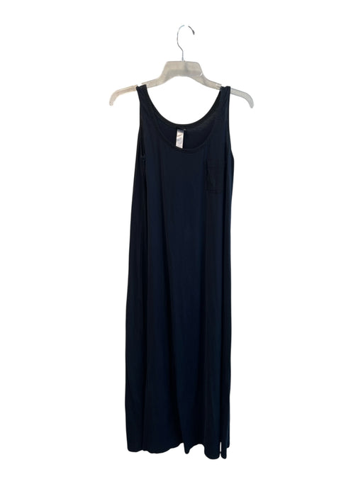 Hanro Size XS Black Cotton Spaghetti Strap V Neck Maxi Pocket Dress Black / XS