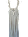 Z Supply Size L white & tan Cotton Flutter Sleeves Striped Lined Dress white & tan / L