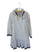 Tuckernuck Size L White & Blue Cotton Long Balloon Sleeve Striped V Neck Dress White & Blue / L