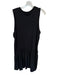 Cinq a Sept Size L Black Cotton Sleeveless Elastic Waist Dress Black / L