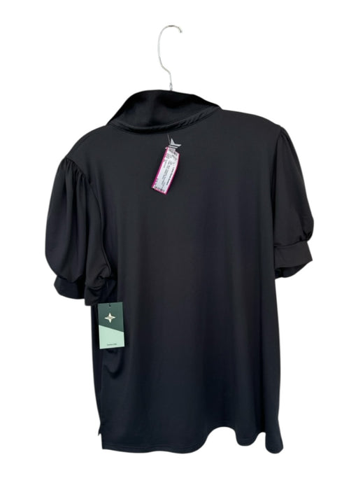 Tuckernuck Size XL Black Polyester Short Sleeve Collar Polo Athletic Top Black / XL