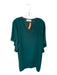 Anna Cate Size L Forest Green Polyester V Neck Ruffle Sleeves Flowy Mini Dress Forest Green / L