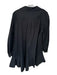 Tuckernuck Size L Black Polyester Blend Half Button Front Pocket Mini Dress Black / L