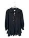 Tuckernuck Size L Black Polyester Blend Half Button Front Pocket Mini Dress Black / L