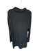 Z Supply Size L Black Modal Blend Long Sleeve Half Zip Collar Midi Dress Black / L