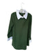 Tuckernuck Size L Green & White Polyester Blend layered Collar Buttons Dress Green & White / L