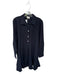 Tuckernuck Size L Navy Polyester Blend Collar Half Button Long Sleeve Mini Dress Navy / L