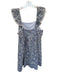 Alice & Olivia Size 14 Blue & White Cotton Eyelet Back Zip Dress Blue & White / 14