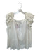 Ulla Johnson Size 16 White Cotton Short Sleeve Eyelet Top White / 16