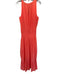 Ramy Brook Size L Coral Orange Polyester Elastic Waist Sleeveless Maxi Dress Coral Orange / L