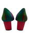 Sesto Meucci Shoe Size 7.5 Red, Green, Multi textile upper Checked Pumps Red, Green, Multi / 7.5