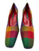 Sesto Meucci Shoe Size 7.5 Red, Green, Multi textile upper Checked Pumps Red, Green, Multi / 7.5