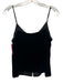 L'agence Size M Black Viscose & Silk Velvet Spaghetti Strap Button Front Top Black / M