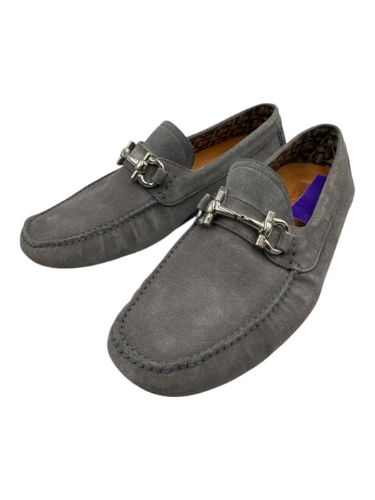 Salvatore Ferragamo Shoe Size 8 Box Incl Gray Suede Horsebit Men's Shoes Gray / 8