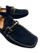 Salvatore Ferragamo Shoe Size 7 Navy Blue Suede Contrast Stitching Men's Shoes Navy Blue / 7