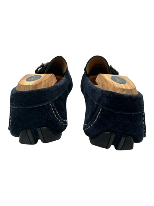 Salvatore Ferragamo Shoe Size 7 Navy Blue Suede Contrast Stitching Men's Shoes Navy Blue / 7