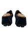 Salvatore Ferragamo Shoe Size 7 Navy Blue Suede Contrast Stitching Men's Shoes Navy Blue / 7